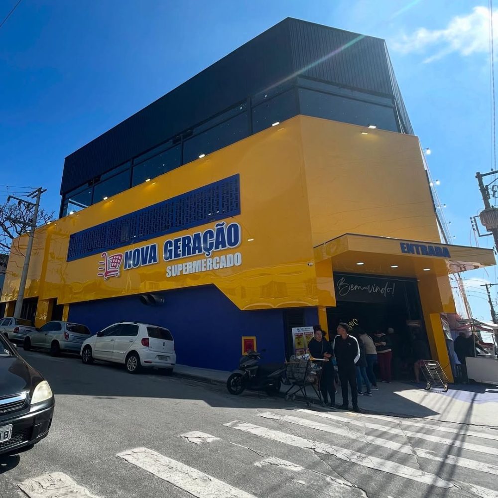 E hoje 31-07, tivemos a Inauguração do Supermercado Nova Geração 🛒➡️ Fomos responsáveis pela cr